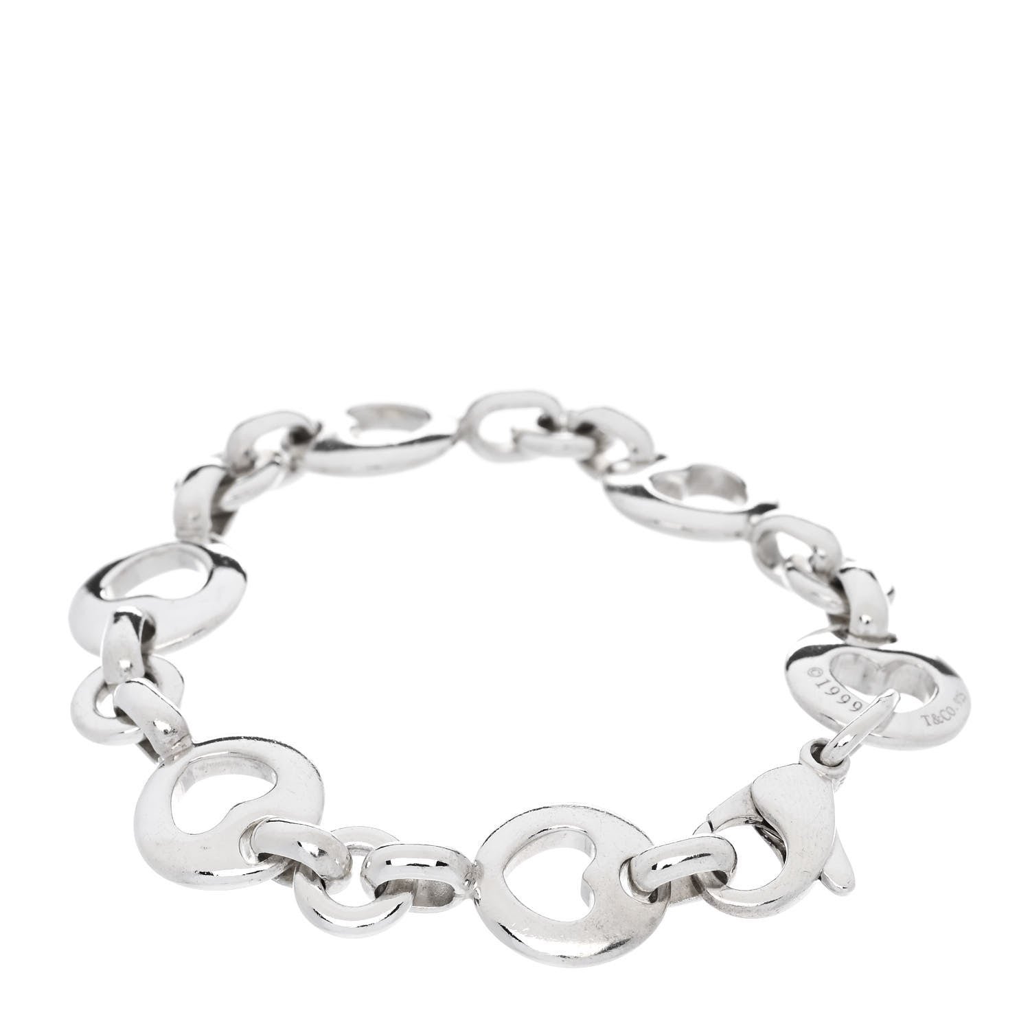 Tiffany Sterling Silver Heart Stencil Bracelet 3 of 4