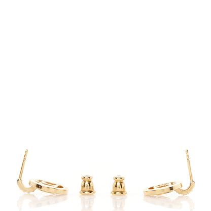 Christian Dior Metal Crystal Petit CD Earrings Gold 3 of 5