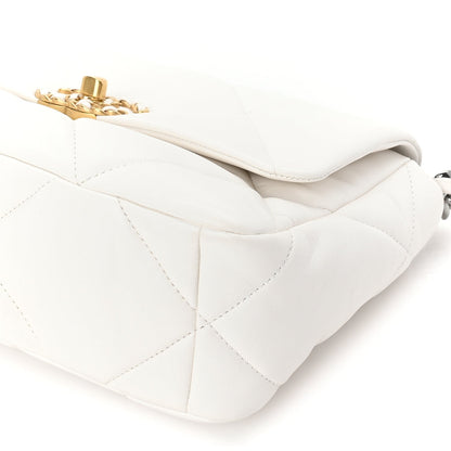 Chanel Lambskin Quilted Medium  19 Flap White 9 of 9