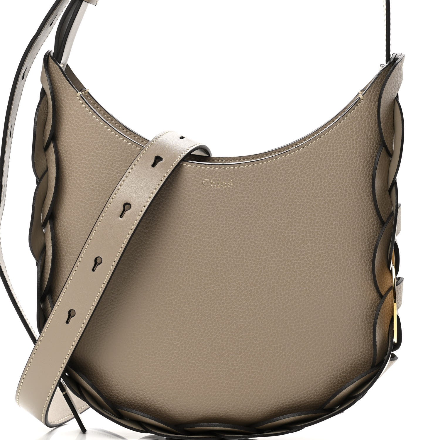 Chloe Small Grain Smooth Calfskin Small Darryl Hobo Motty Grey 10 of 12