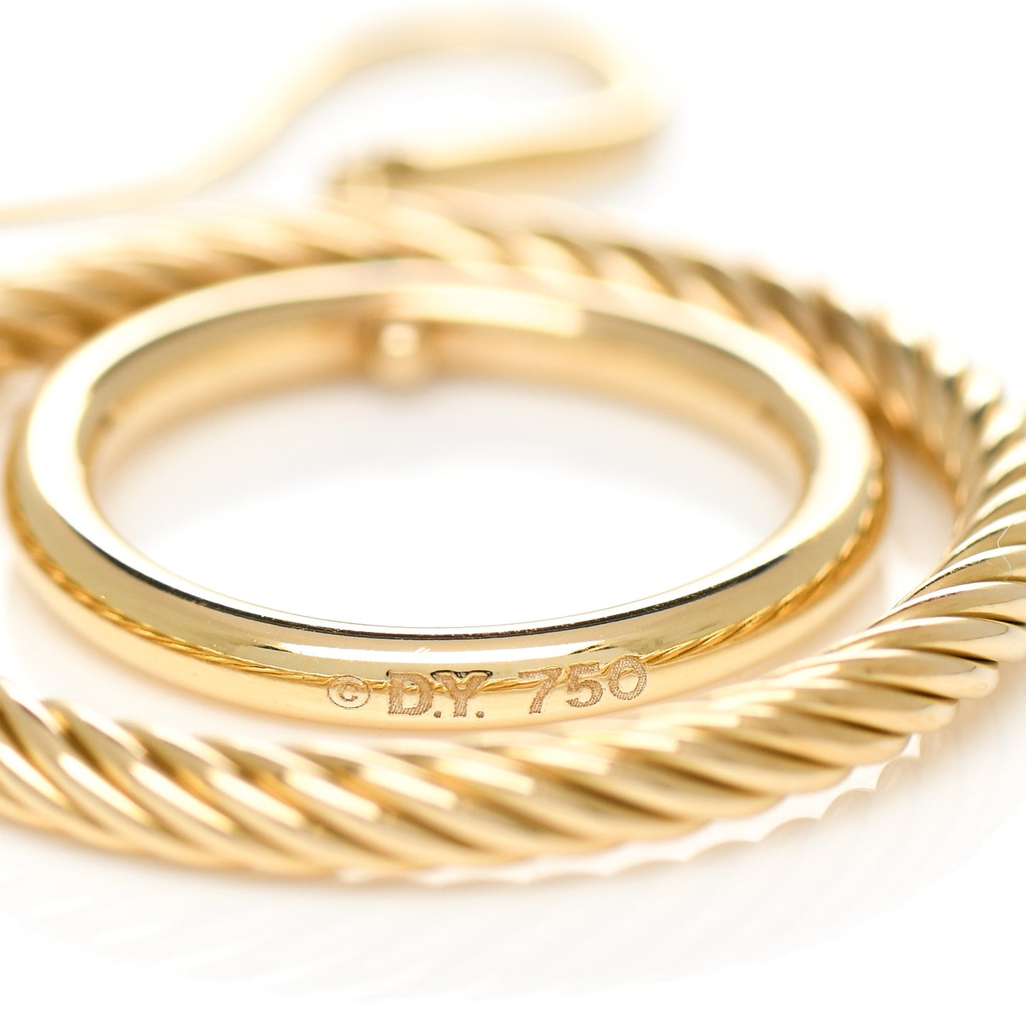 18K Yellow Gold Mobile Circle Earrings