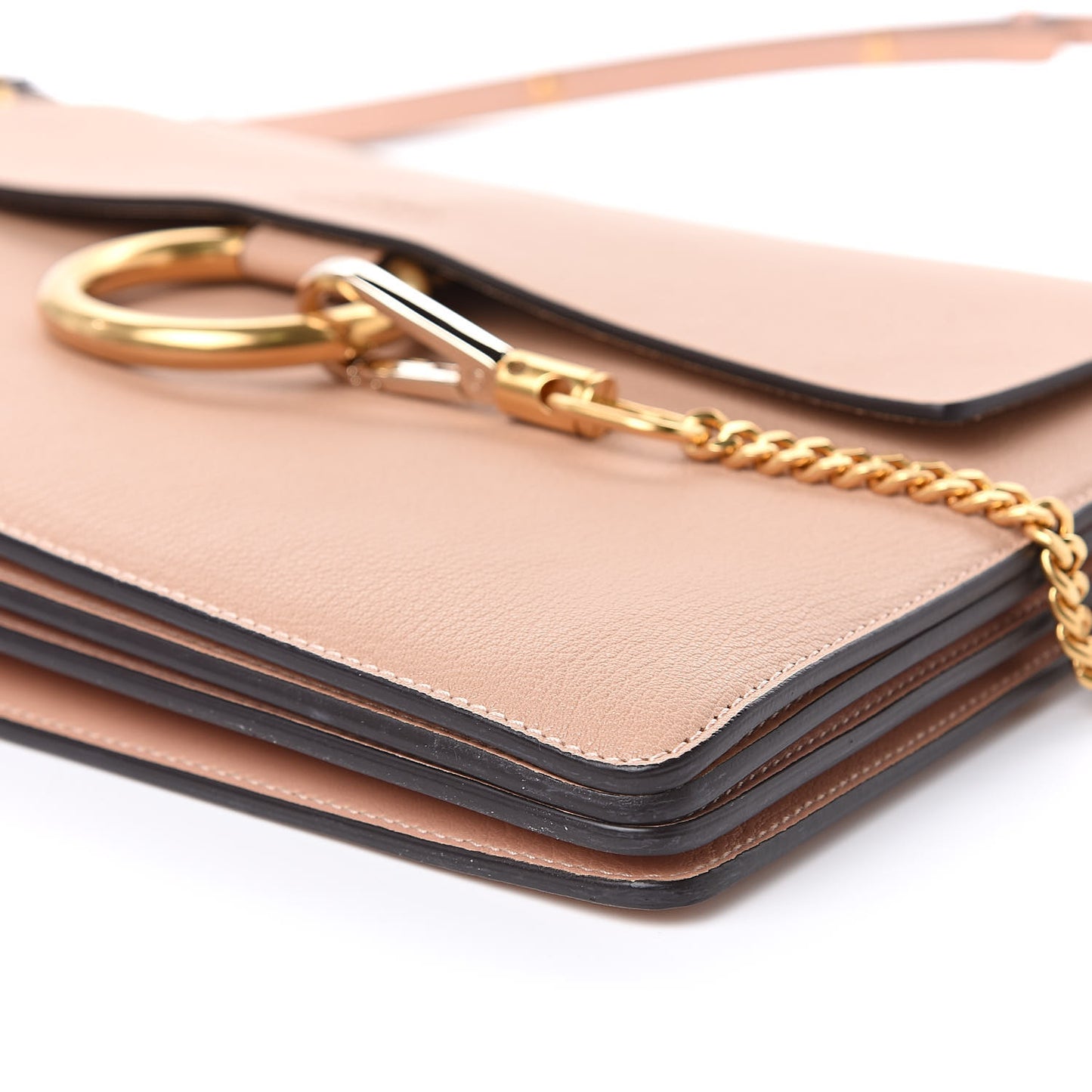 Goatskin Medium Faye Shoulder Bag Biscotti Beige