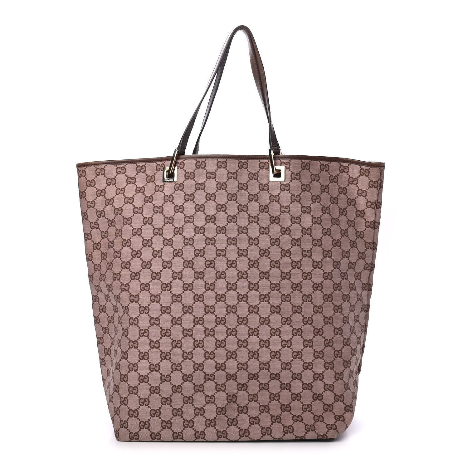 Gucci Monogram Large Bucket Tote Dark Brown 1 of 5