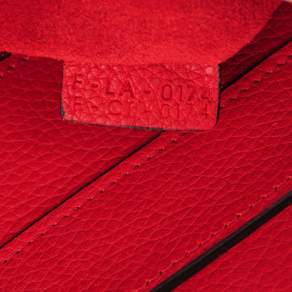 Celine Drummed Calfskin Mini Luggage Coquelicot 7 of 7