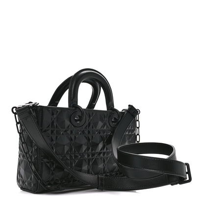 Christian Dior Calfskin Cannage Diamond Medium Lady D-Joy Black 3 of 11