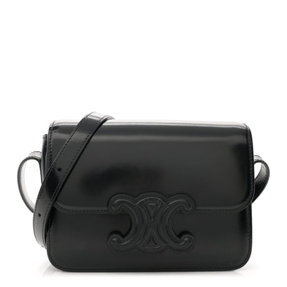 Celine Shiny Calfskin Teen Cuir Triomphe Black 1 of 12