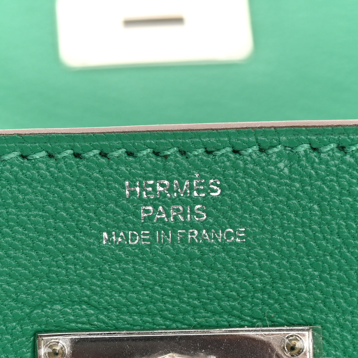 Hermes Chevre Mysore Kelly Longue Wallet Menthe 7 of 8