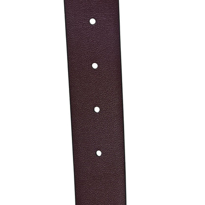 Chanel Calfskin CC Reversible Belt 70 Black Burgundy 3 of 5