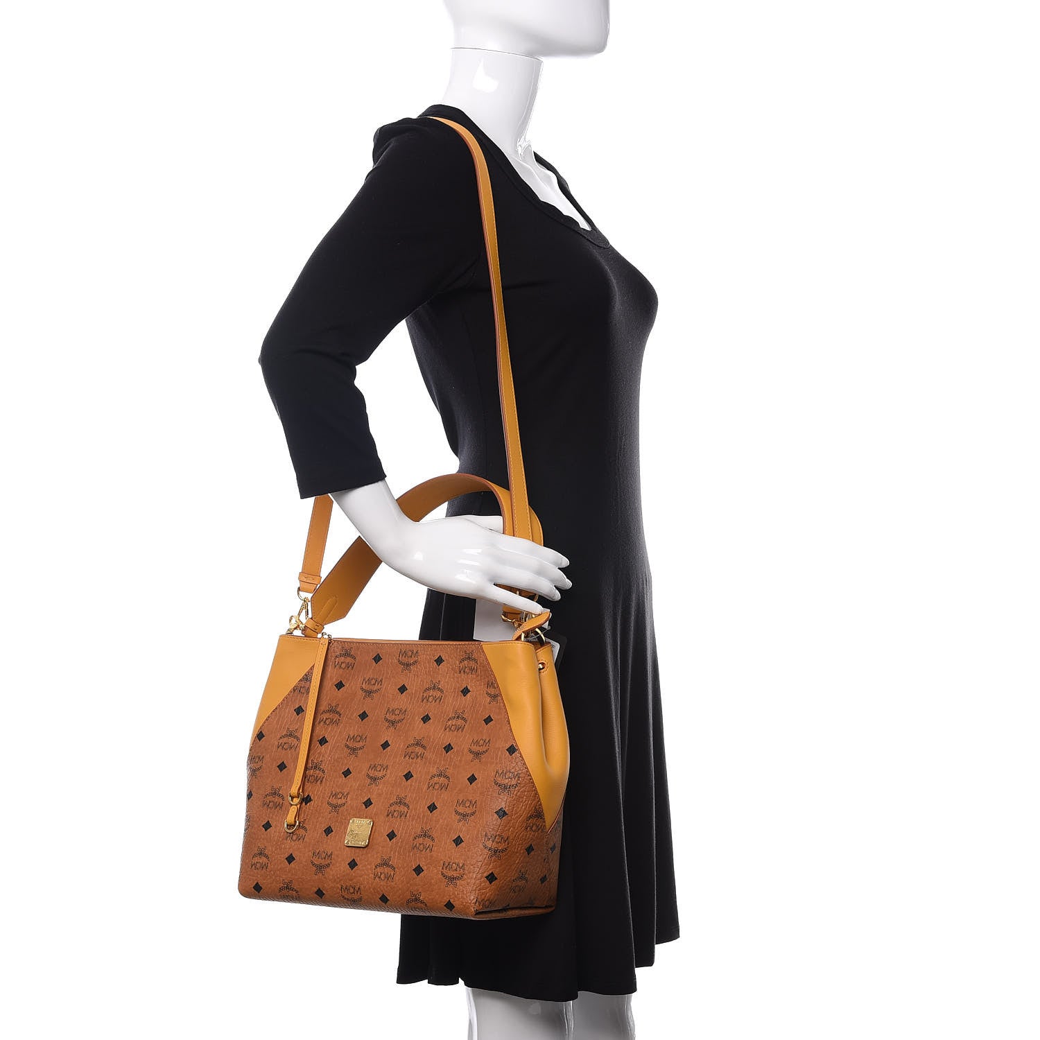 MCM Visetos Medium Klara Hobo Cognac Yellow 2 of 10