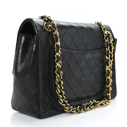 Chanel Lambskin Quilted XL Jumbo Single Flap Black 3 of 10