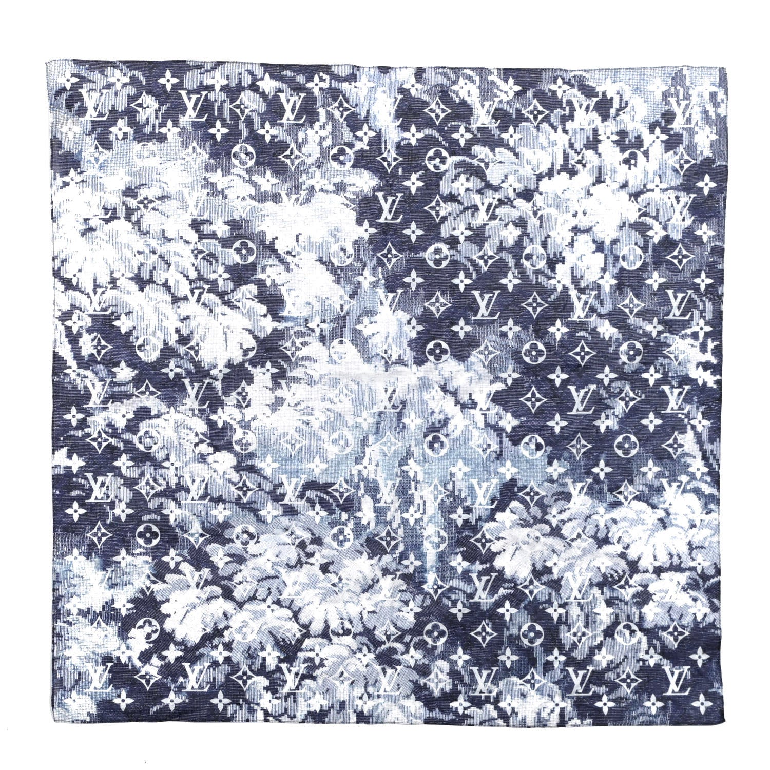 Louis Vuitton Monogram Tapestry Bandana Blue 1 of 3