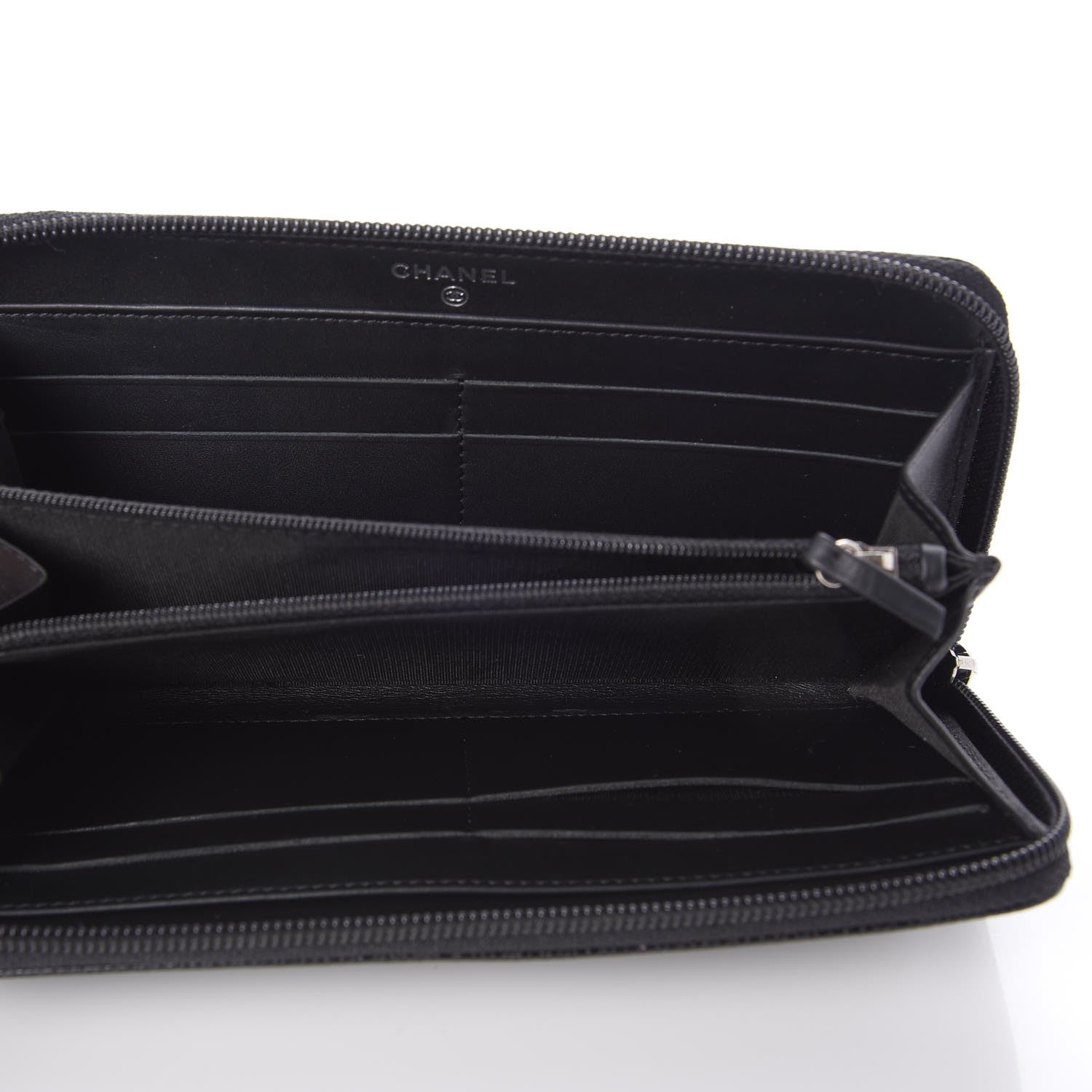 Chanel Caviar Large Timeless CC Zip Around Wallet Black 5 of 11