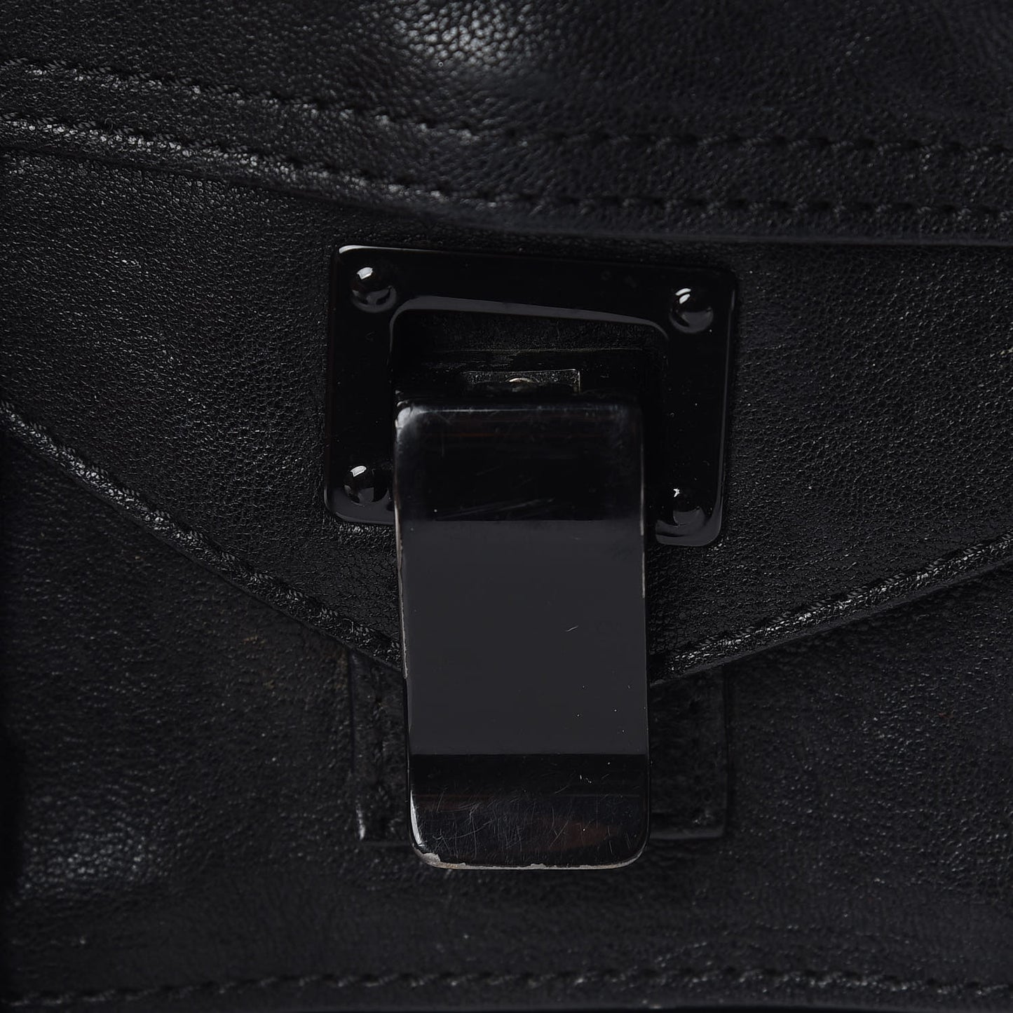 Lambskin PS1 Mini Pouch Messenger Black