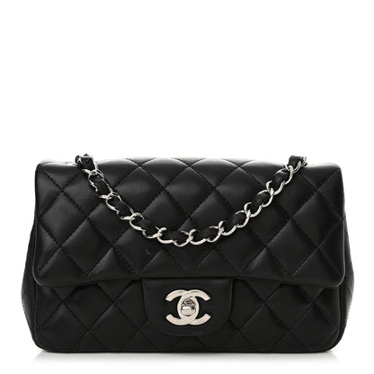 Chanel Lambskin Quilted Mini Rectangular Flap Black 1 of 13