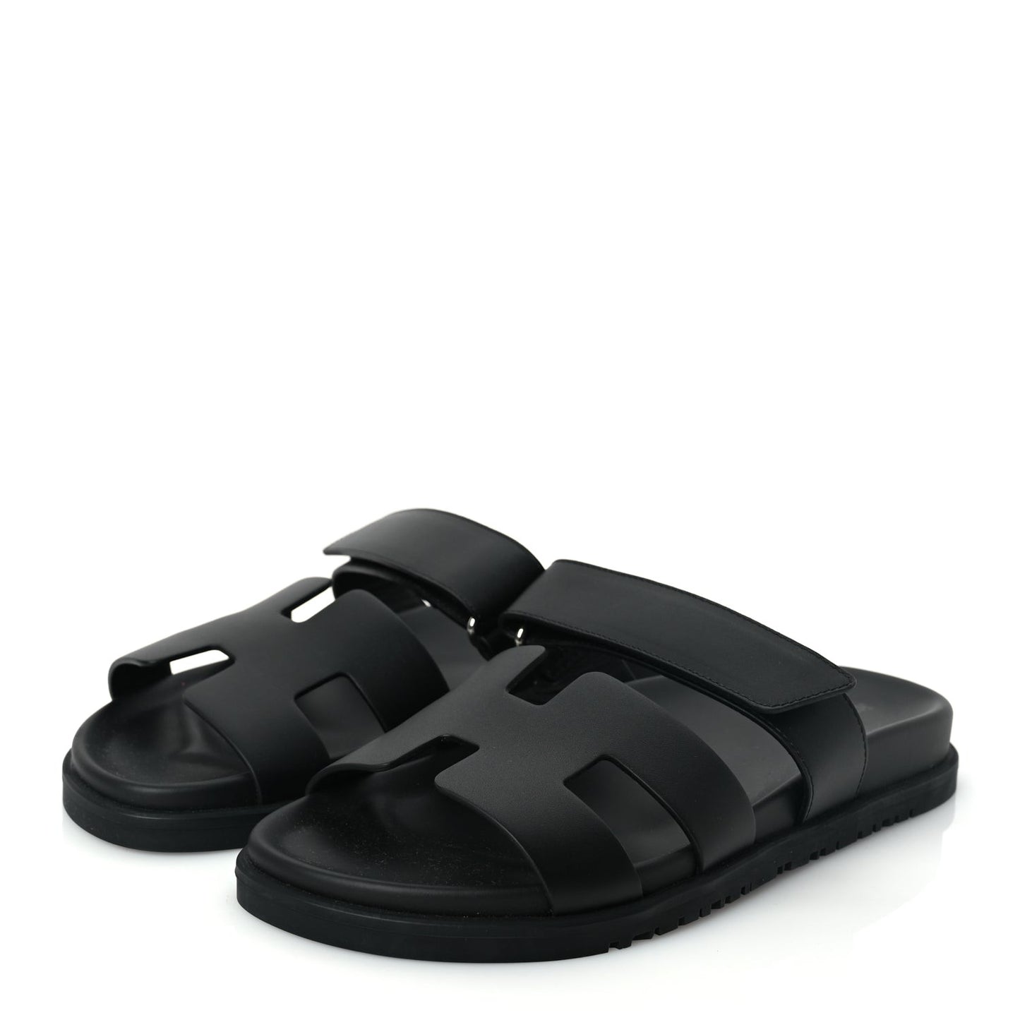 Calfskin Womens Chypre Sandals 38.5 Black
