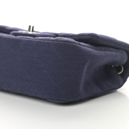 Chanel Jersey Quilted Mini Rectangular Flap Navy 10 of 11