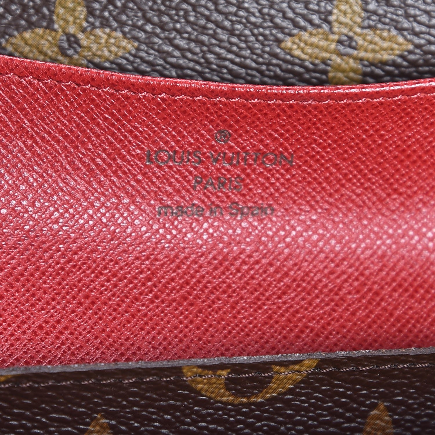 Louis Vuitton Monogram Emilie Wallet Red 6 of 7