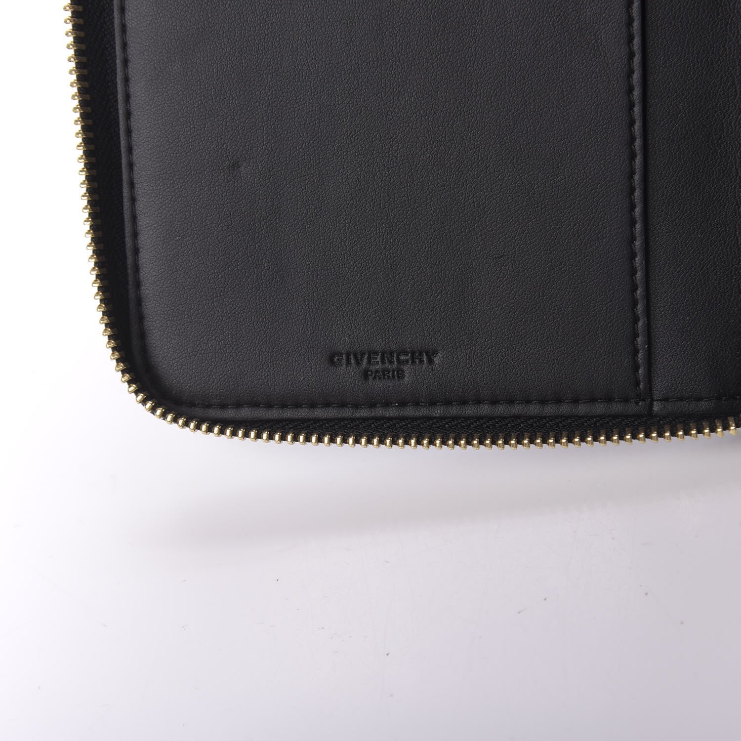 Givenchy Textured Coated Canvas Rottweiler Print Zip Around Wallet Black 9 of 12