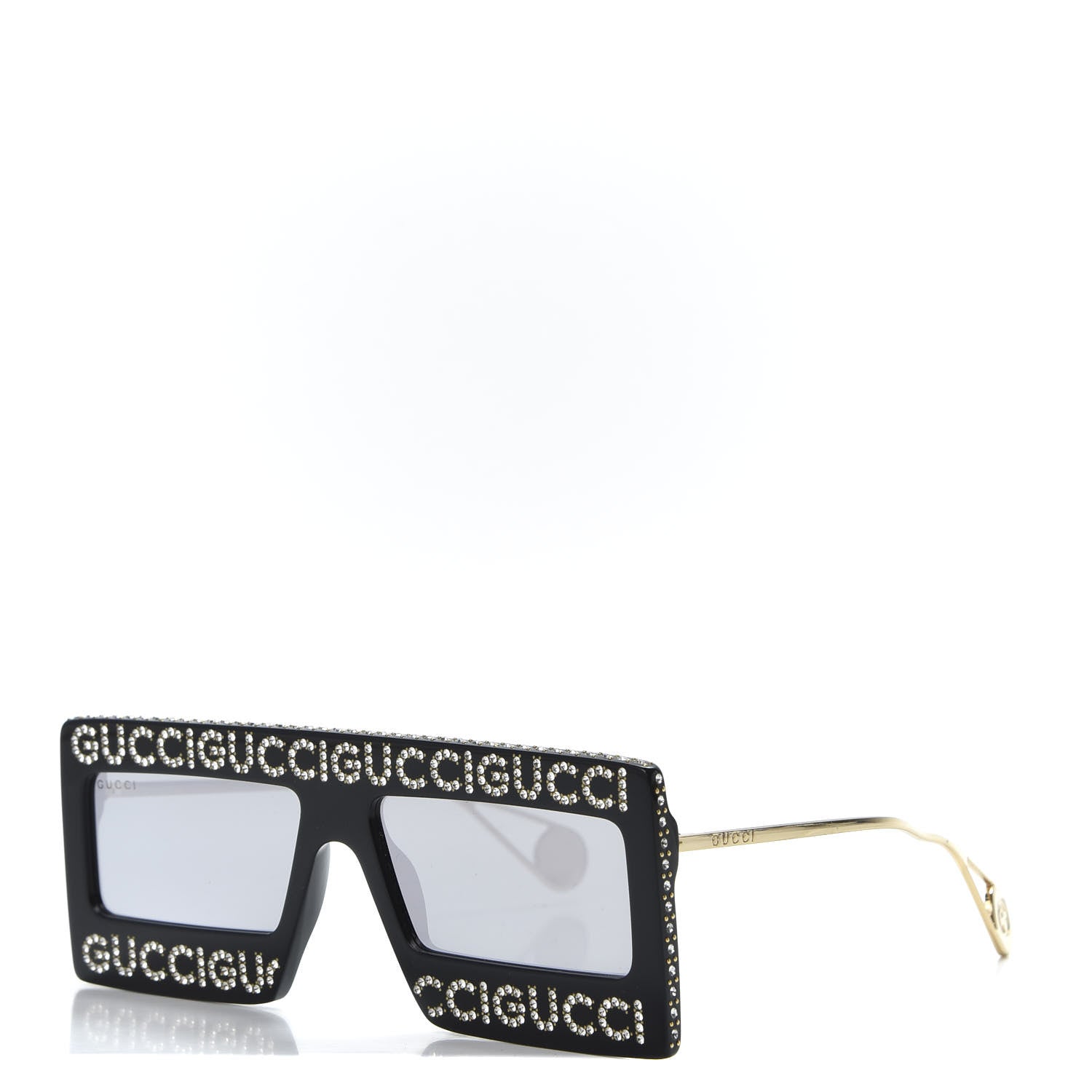 Gucci Acetate Crystal Mask-Frame Sunglasses GG0431S Black 1 of 8