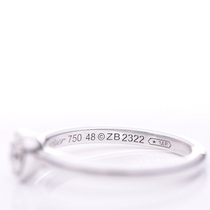 Cartier 18K White Gold Diamond D'Amour Heart Ring 48 4.5 4 of 6