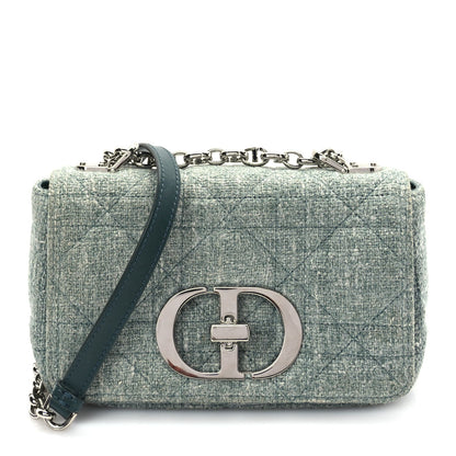 Christian Dior Tweed Macrocannage Small Caro Bag  Light Green 1 of 8