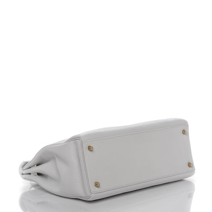 Hermes Taurillon Clemence Kelly Retourne 35 White 5 of 25
