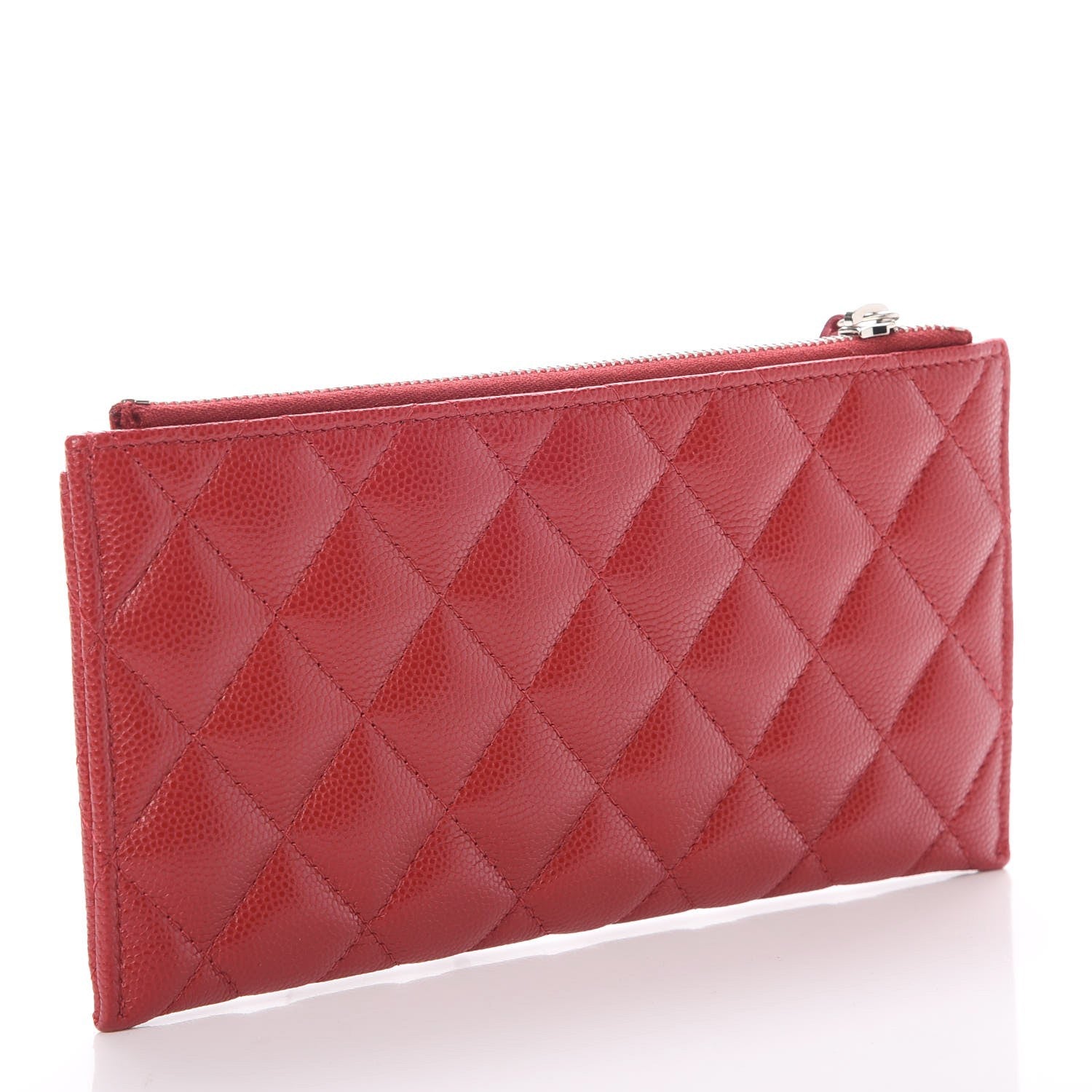 Chanel Iridescent Caviar Quilted Classic Zip Pouch Pink 3 of 8
