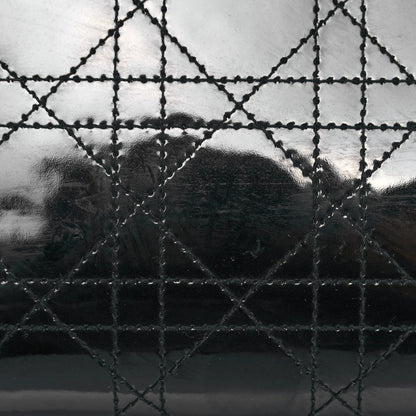 Christian Dior Patent Cannage Stitched Medium Lady Dior Black 12 of 13