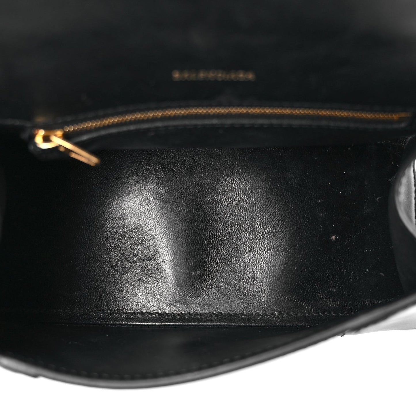 Shiny Box Calfskin Small Hourglass Top Handle Bag Black