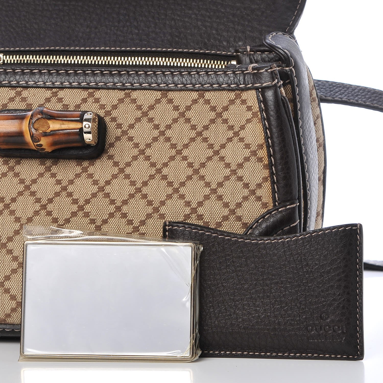 Gucci Diamante Medium New Bamboo Top Handle Bag Dark Brown 8 of 8