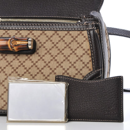 Gucci Diamante Medium New Bamboo Top Handle Bag Dark Brown 8 of 8