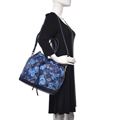 Louis Vuitton Nylon Monogram Ikat Noefull MM Grand Blue 2 of 28