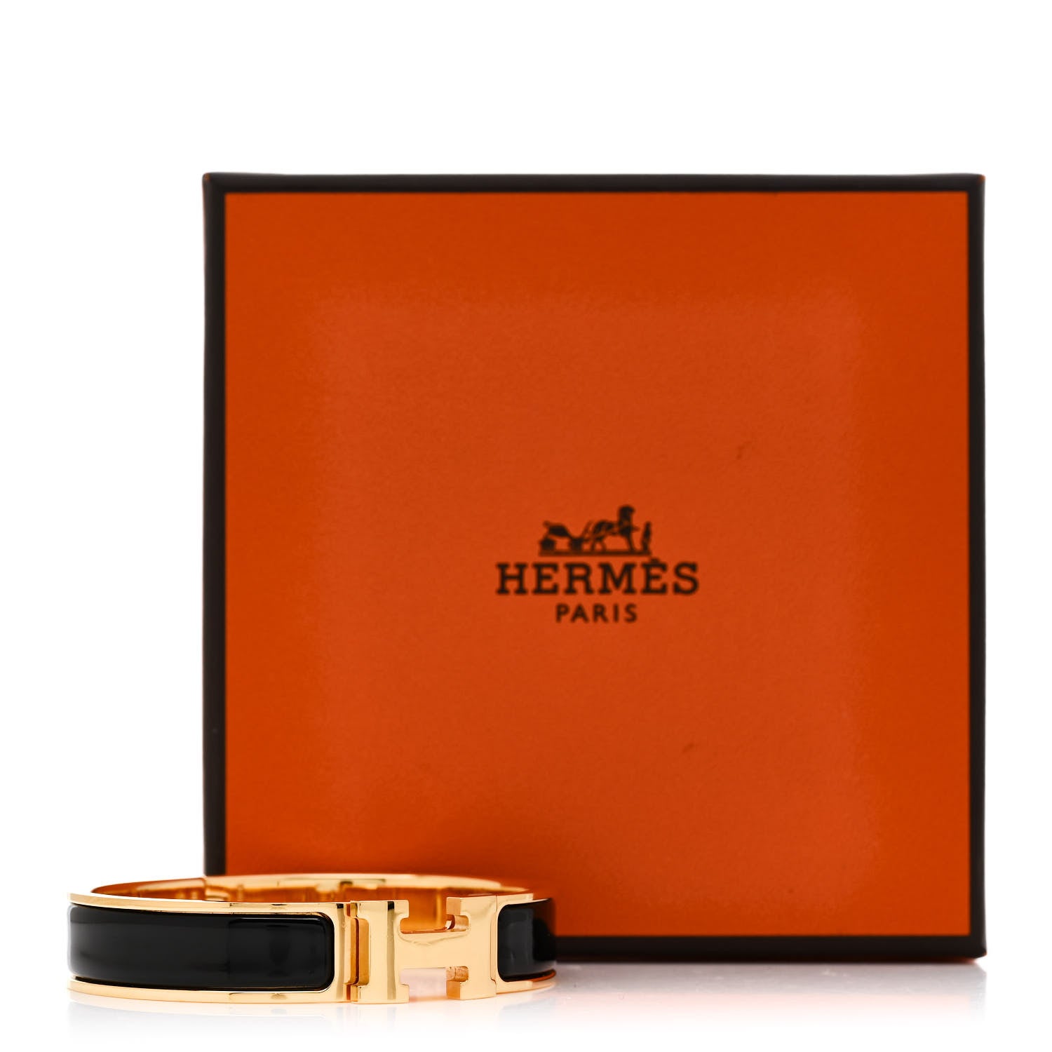 Hermes Enamel Narrow Clic Clac H Bracelet PM Black 5 of 5