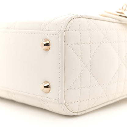 Christian Dior Lambskin Cannage Mini Lady Dior Latte 10 of 11