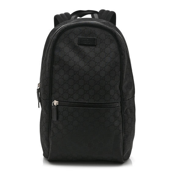 Nylon Monogram Slim Backpack Black