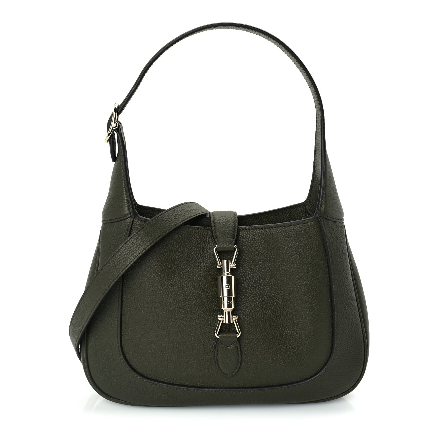 Gucci Grained Calfskin Medium Jackie 1961 Hobo  Forest Green 1 of 8
