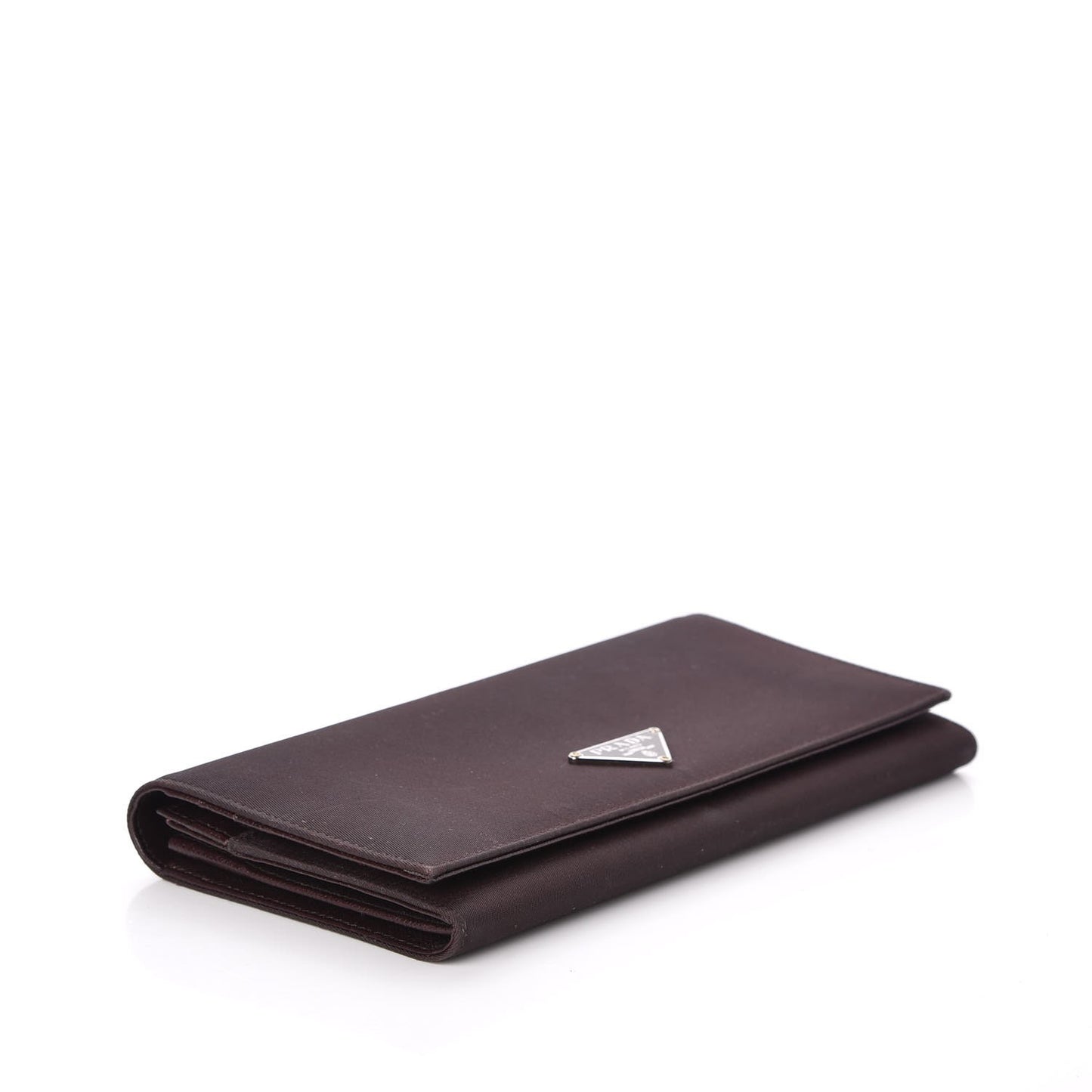 Tessuto Nylon Continental Flap Wallet Ebano