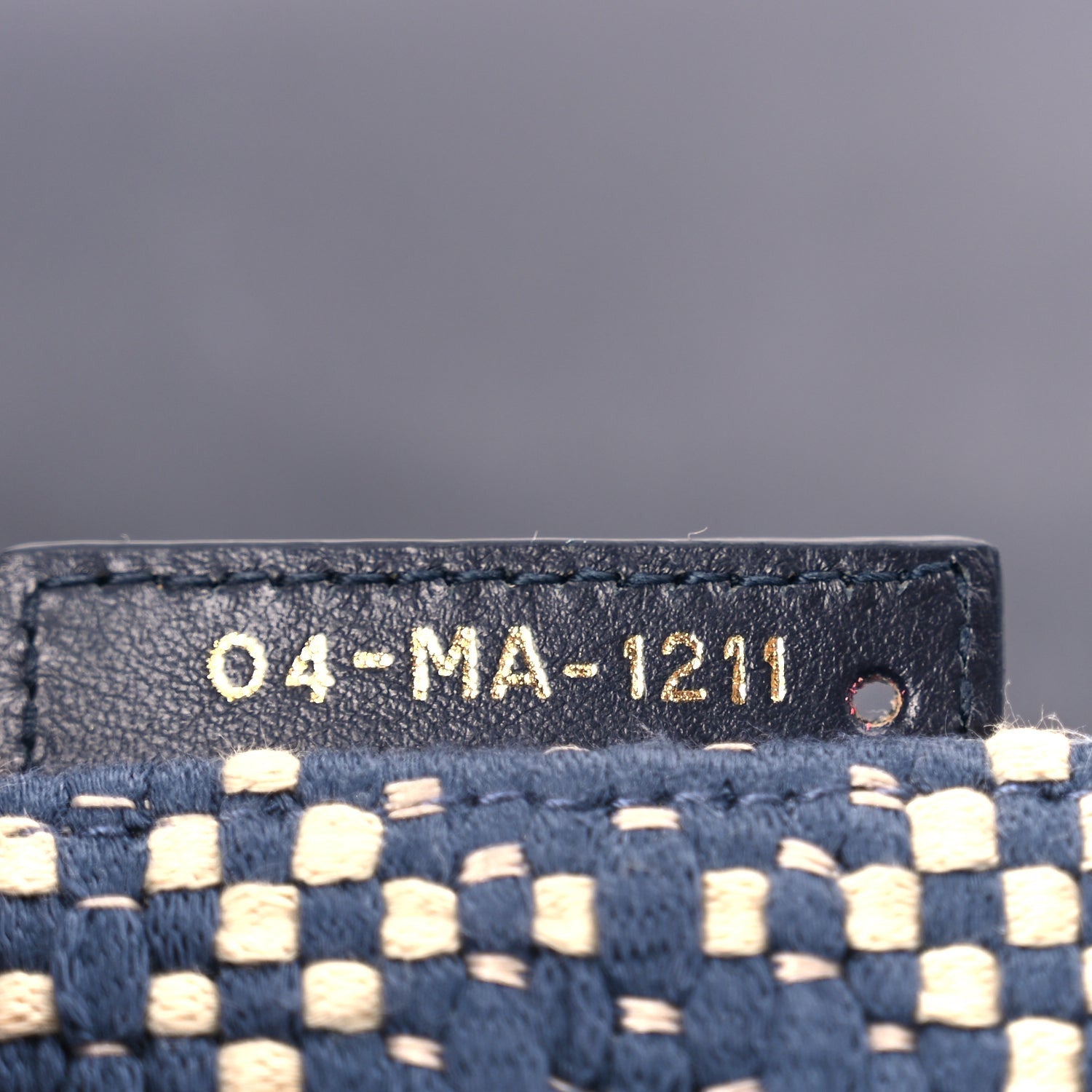 Christian Dior Fabric Macrocannage Woven Medium Caro Bag Blue White 6 of 9