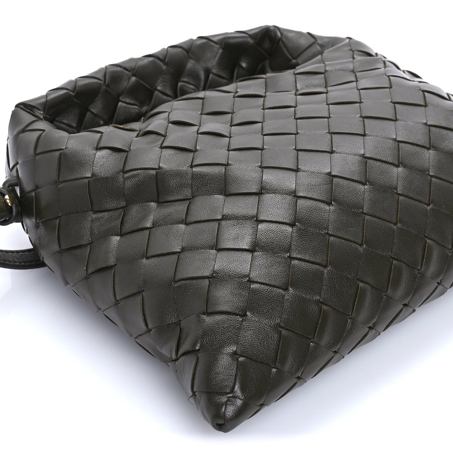 Calfskin Intrecciato Mini Hop Khaki