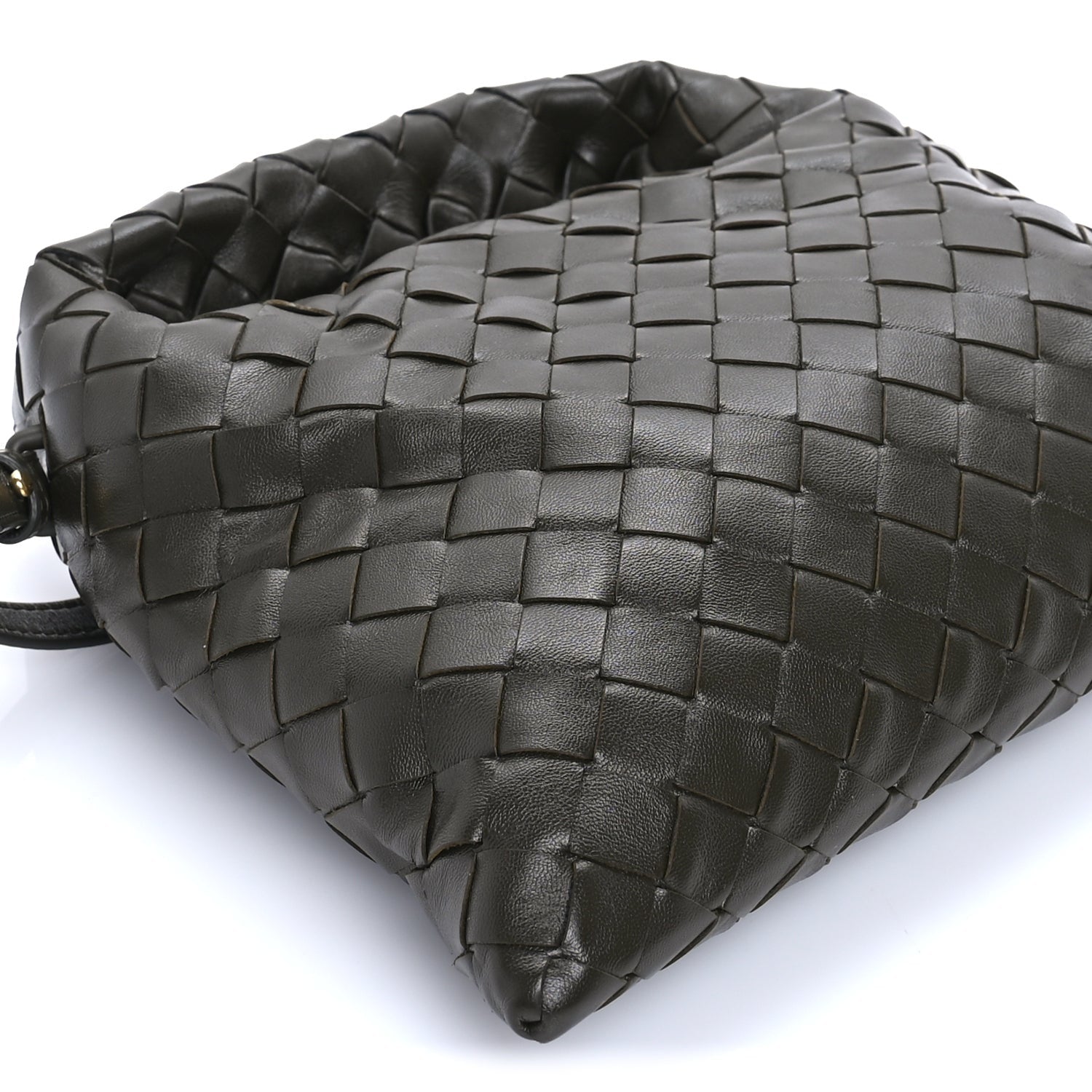 Bottega Veneta Calfskin Intrecciato Mini Hop Khaki 6 of 7