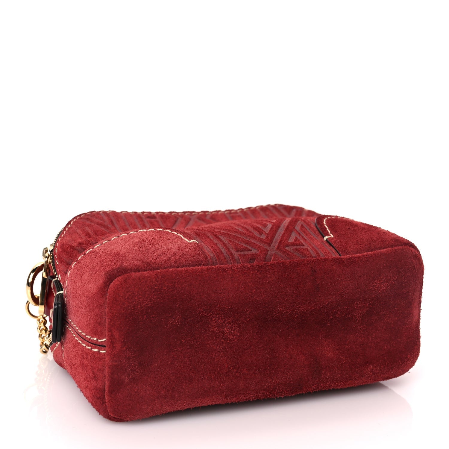 Chloe Suede Mini Daria Chain Bag Red 3 of 8