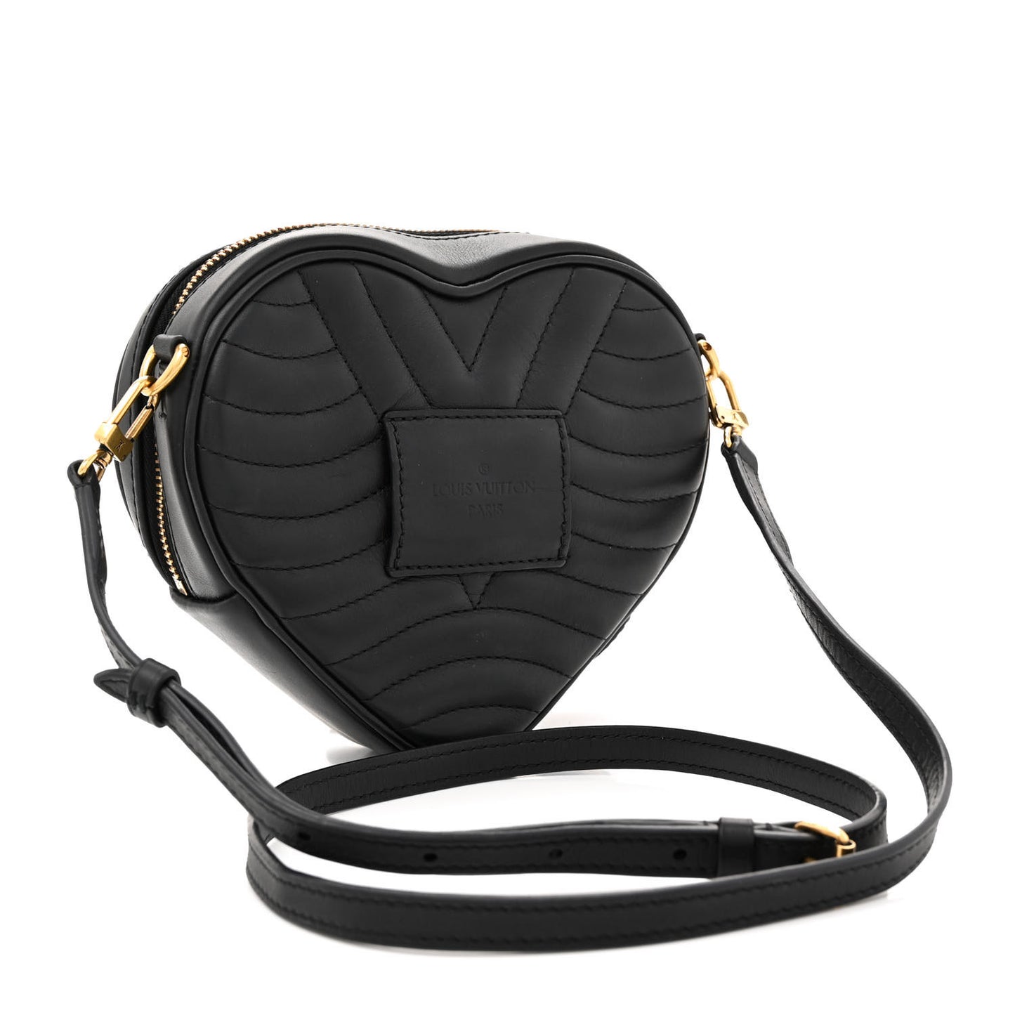 Calfskin New Wave Heart Bag Black