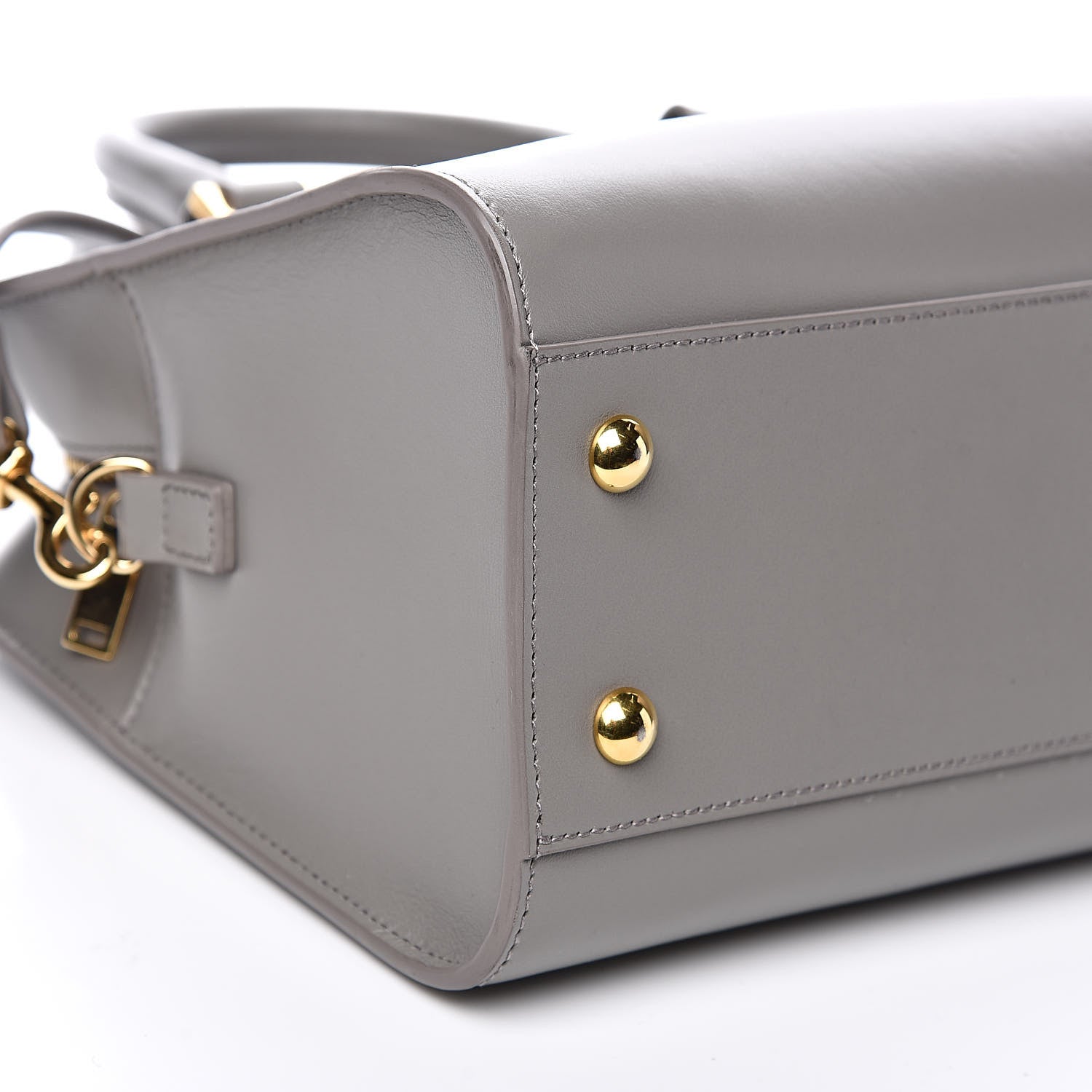 Saint Laurent Calfskin Monogram Baby Cabas Fog 8 of 11
