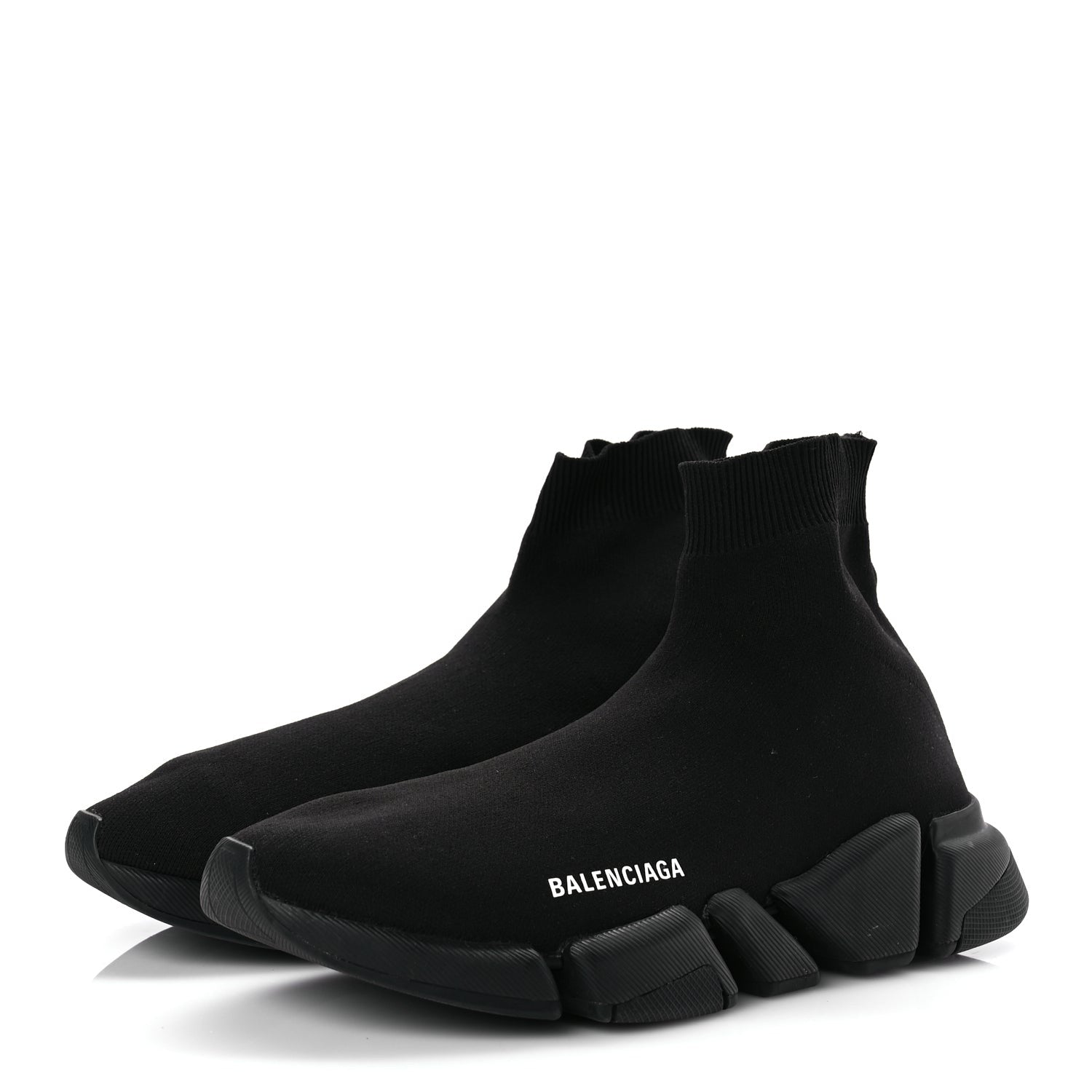 Balenciaga Technical 3D Recycled Knit Mens Speed 2.0 Sneakers Monocolor 43 Black 4 of 8