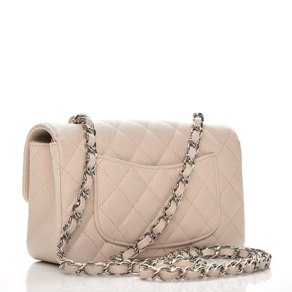 Chanel Caviar Quilted Mini Rectangular Flap Light Beige 3 of 8