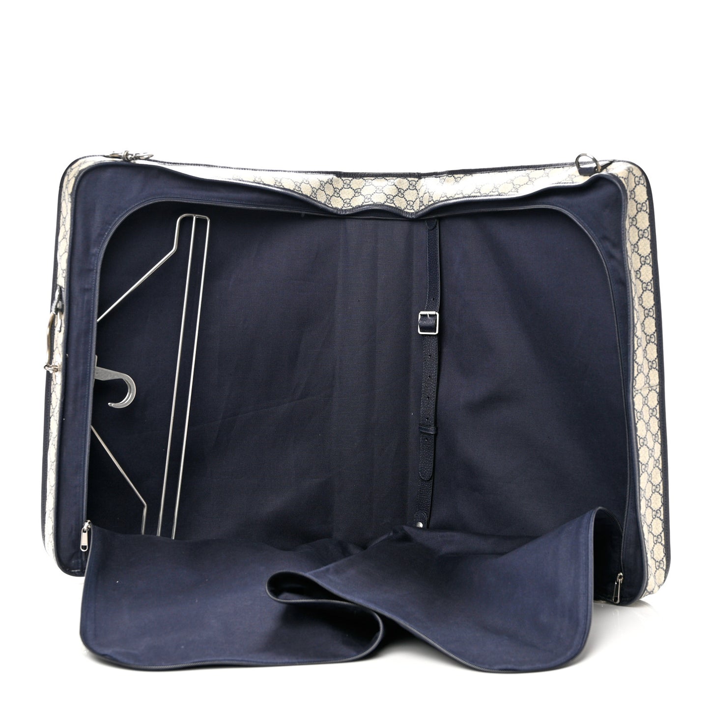 GG Supreme Monogram Web Savoy Garment Bag Beige Blue