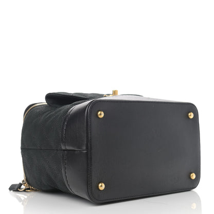 Chanel Iridescent Grained Calfskin Quilted Globe Trotter Vanity Case Black 4 of 12