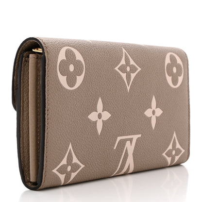 Louis Vuitton Empreinte Monogram Giant Sarah Wallet Tourterelle Creme 3 of 11