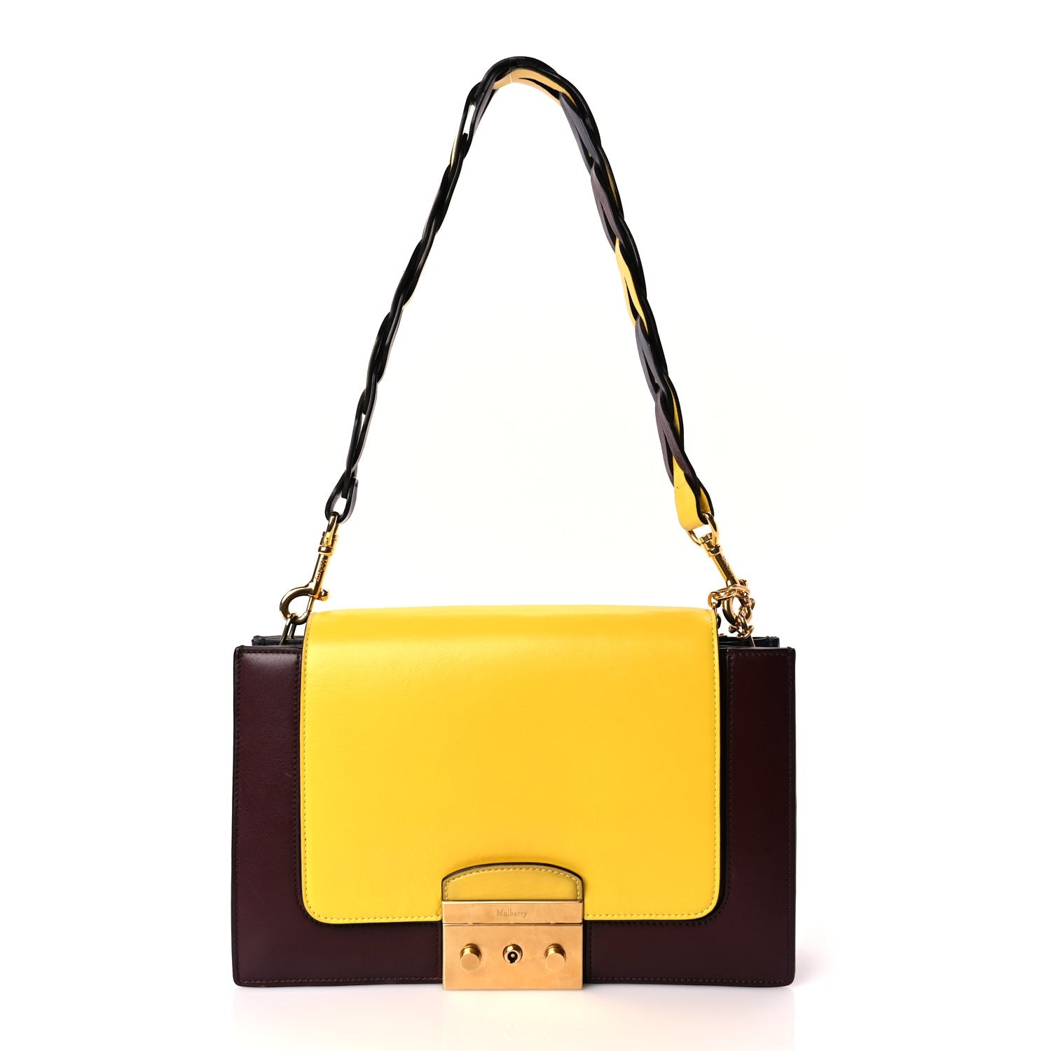 Mulberry Smooth Calfskin Pembroke Shoulder Bag Burgundy Lemon Midnight 1 of 8