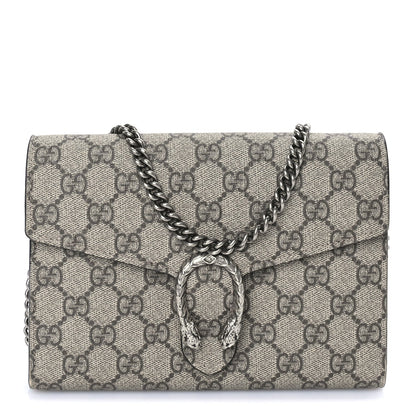 Gucci GG Supreme Monogram Mini Dionysus Chain Wallet Beige Taupe 1 of 7